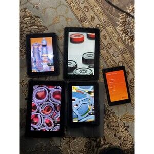 Lot of 5 Amazon Kindle Fire HD Tablets - 8.9” 7” & HD 6 - All Working